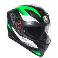 AGV K5-S Marble Motorcycle Helmet (Black|White|Green)